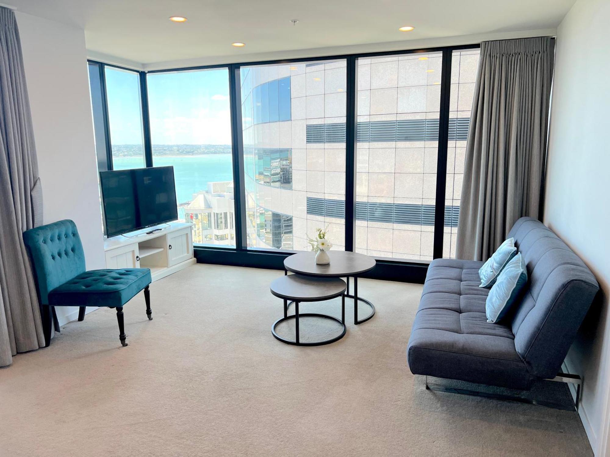 Magnificent Harbour View Skytower View Apartment In Cbd โอ๊คแลนด์ ภายนอก รูปภาพ